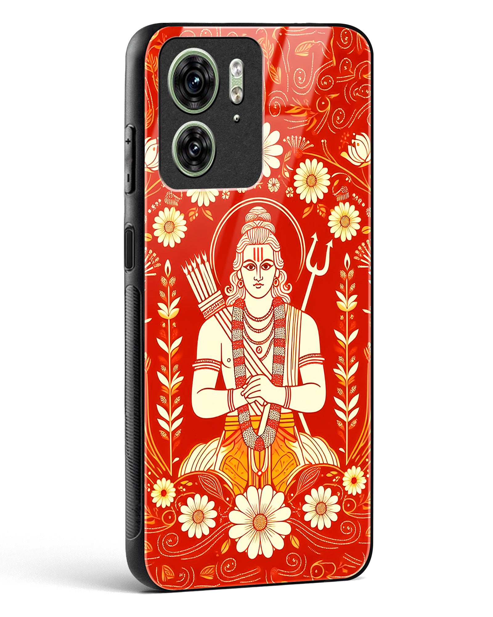 Lord Ram Illustrated Glass Phone Case-Motorola Edge 40