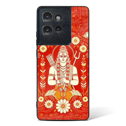 Lord Ram Illustrated Glass Phone Case-Motorola Edge 50