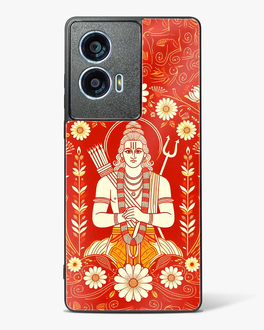 Lord Ram Illustrated Glass Phone Case-Motorola Edge 50 Fusion