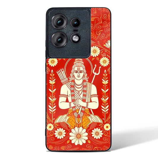Lord Ram Illustrated Glass Phone Case-Motorola Edge 50 Pro
