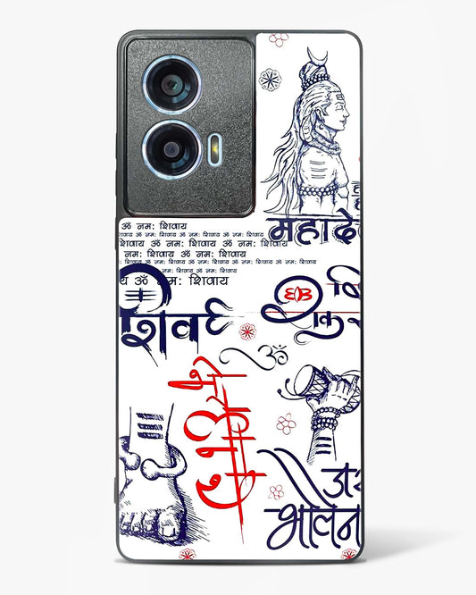 Lord Shiva Slogan Glass Phone Case-Motorola Edge 50 Fusion