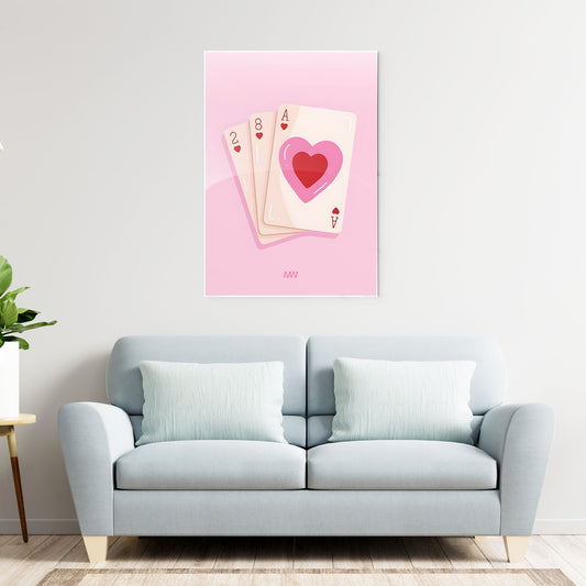 Love Cards Aesthetic Metal-Poster