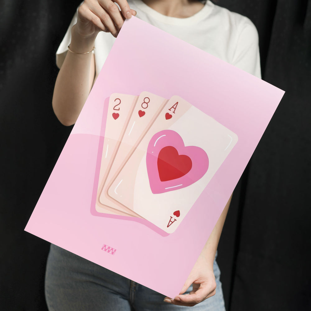 Love Cards Aesthetic Metal-Poster