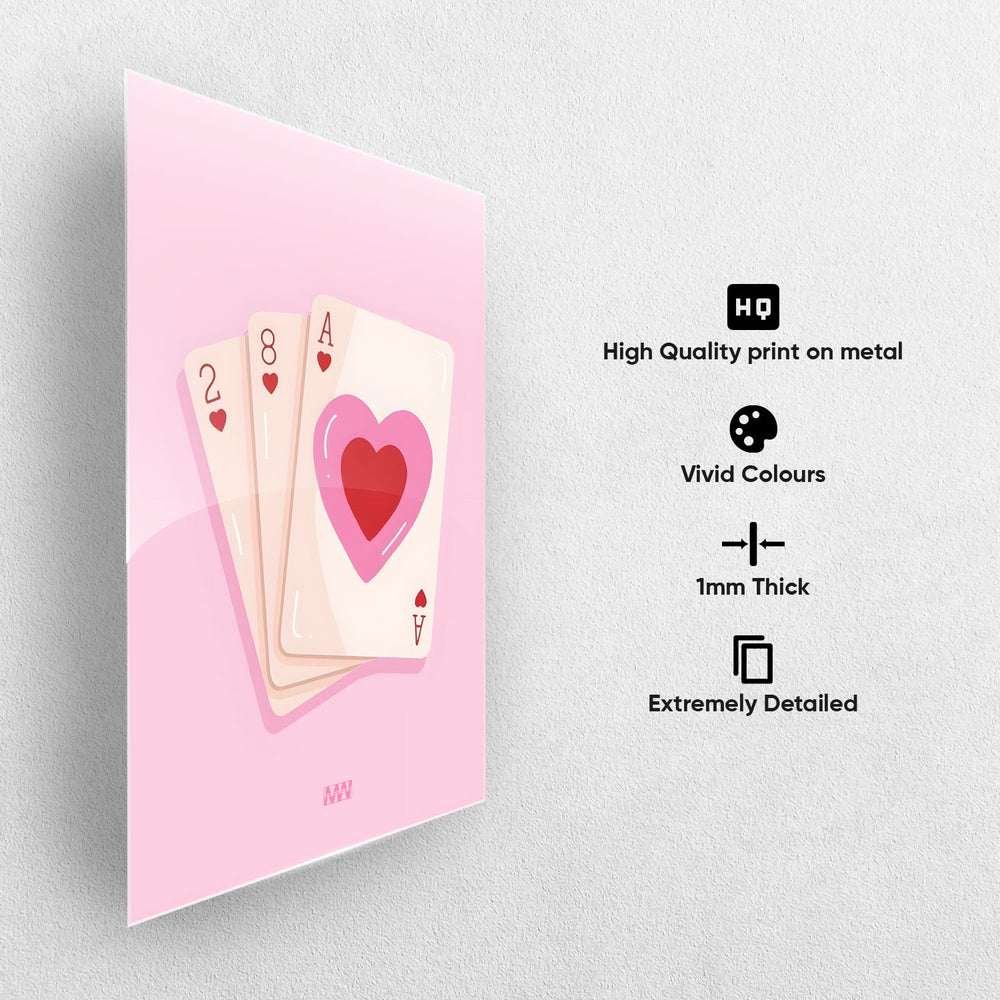 Love Cards Aesthetic Metal-Poster