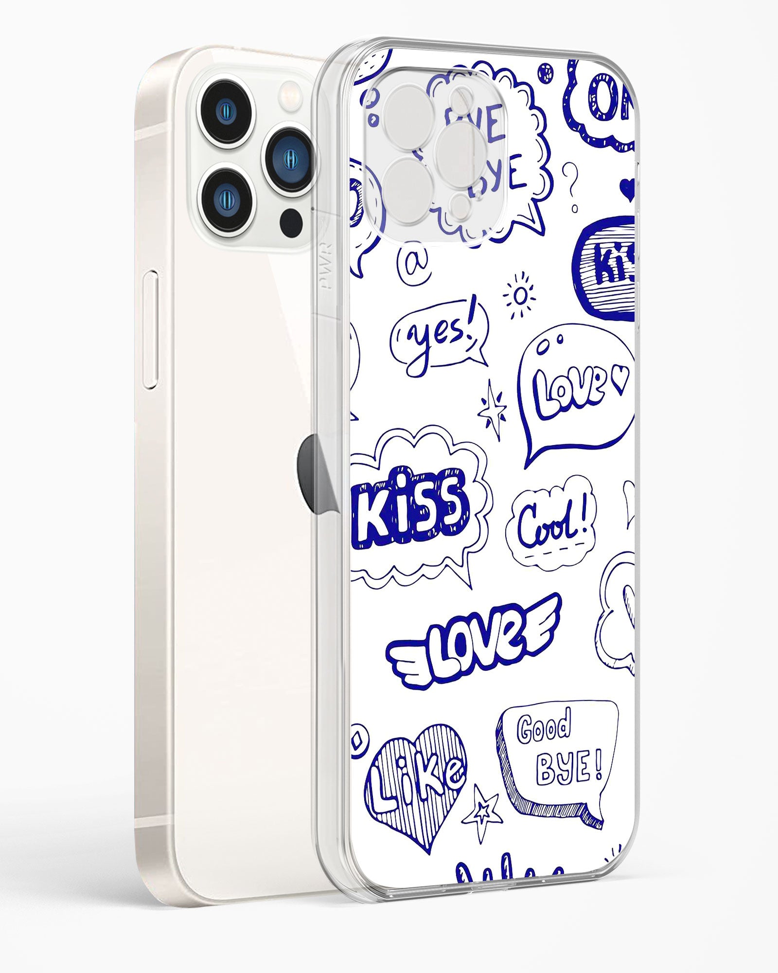 Love Doodle Charm Clear Silicone Case