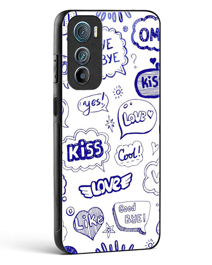 Love Doodle Charm Glass Phone Case-Motorola Edge 30