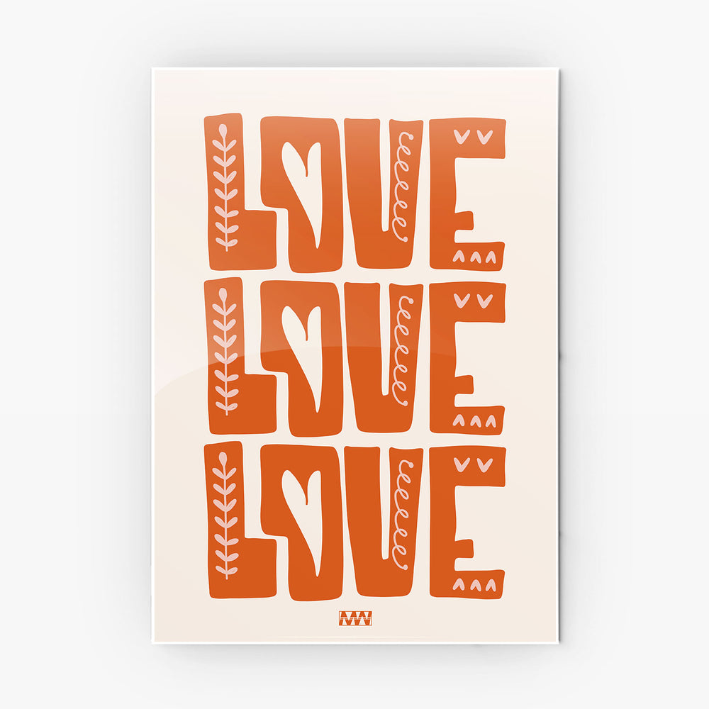 Love Pattern metal poster