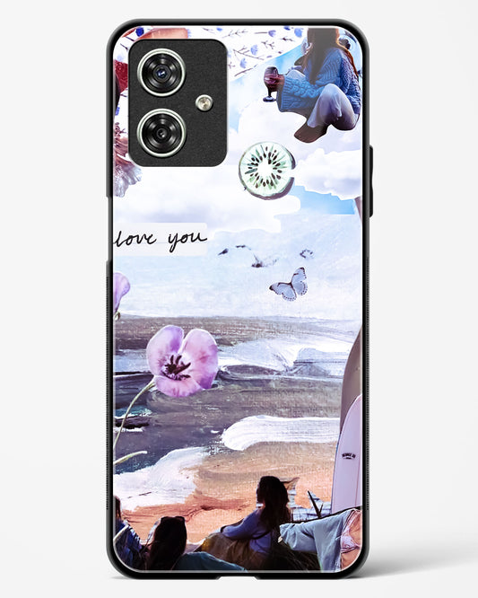 Lovely Beach Day Glass Phone Case-Moto G54 5G