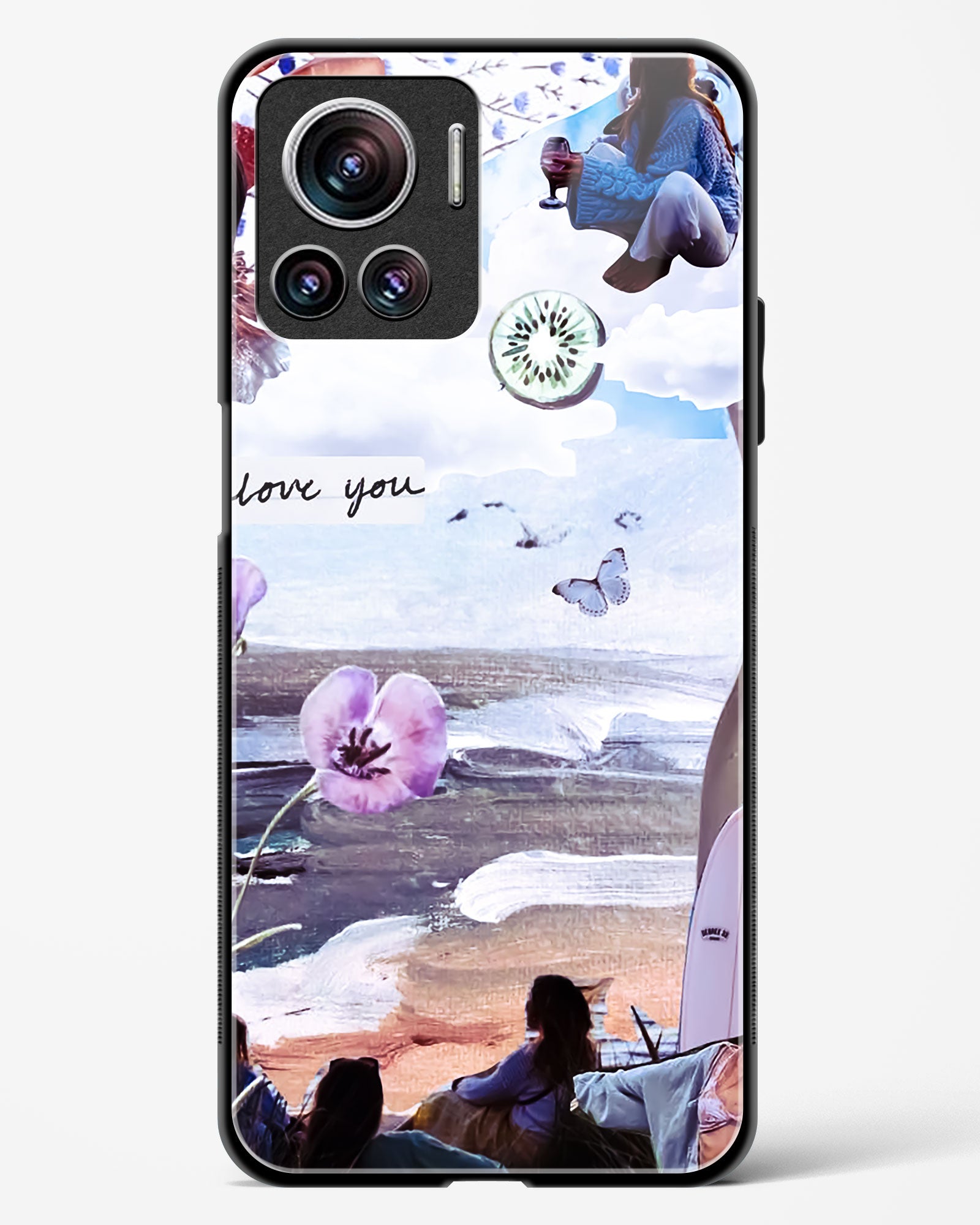 Lovely Beach Day Glass Phone Case-Motorola Edge 30 Ultra