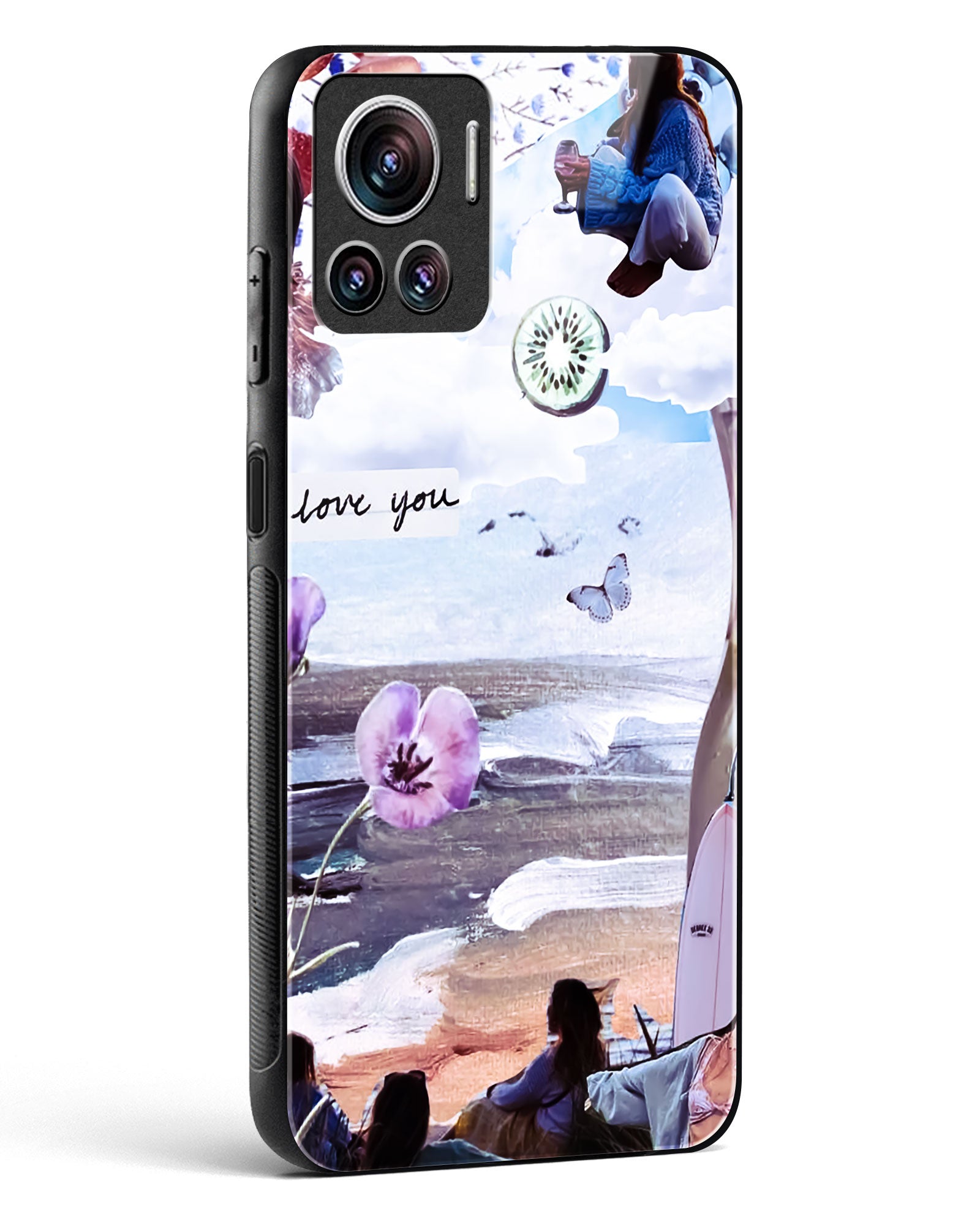 Lovely Beach Day Glass Phone Case-Motorola Edge 30 Ultra