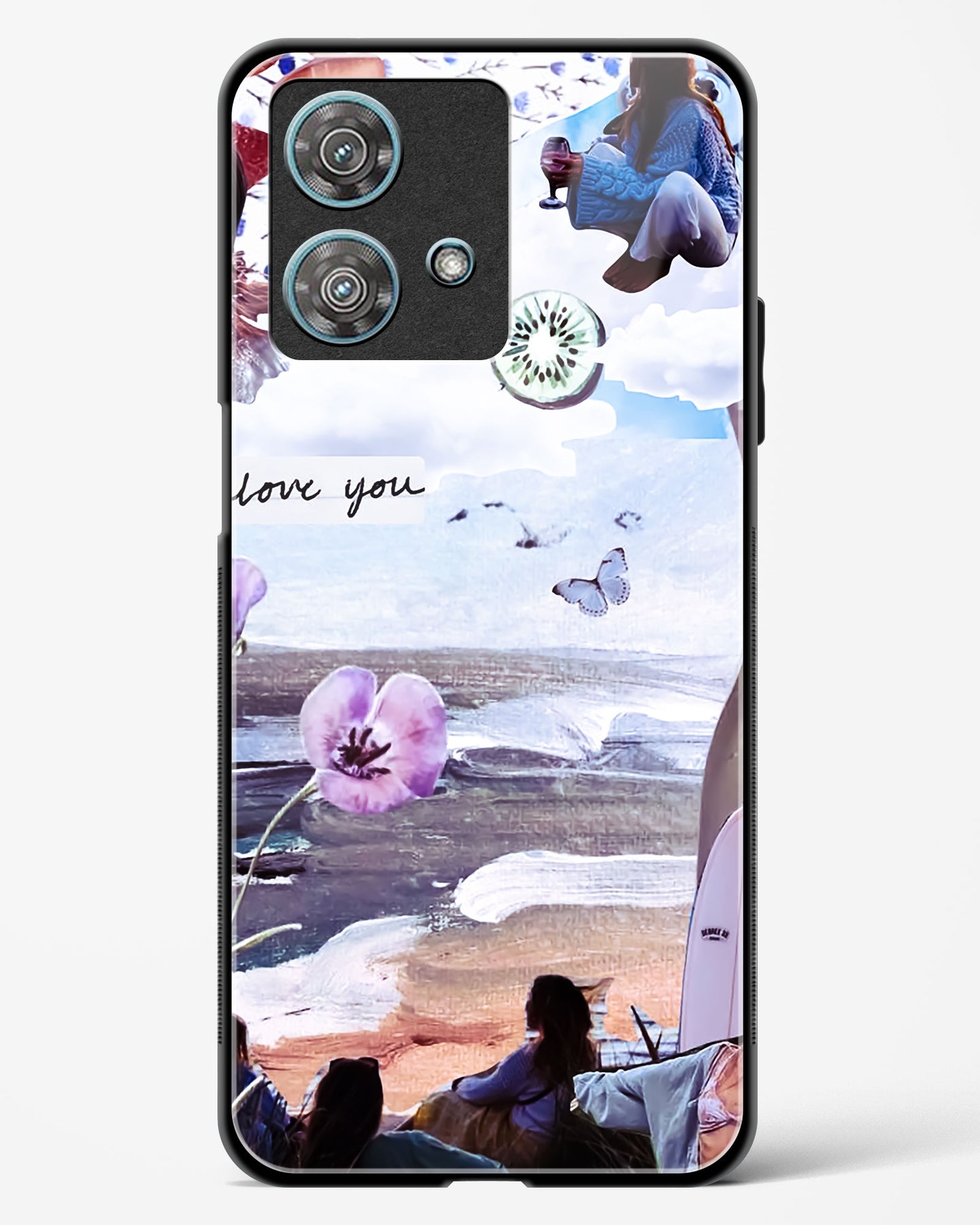 Lovely Beach Day Glass Phone Case-Motorola Edge 40 Neo