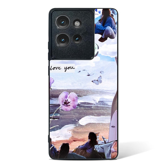 Lovely Beach Day Glass Phone Case-Motorola Edge 50