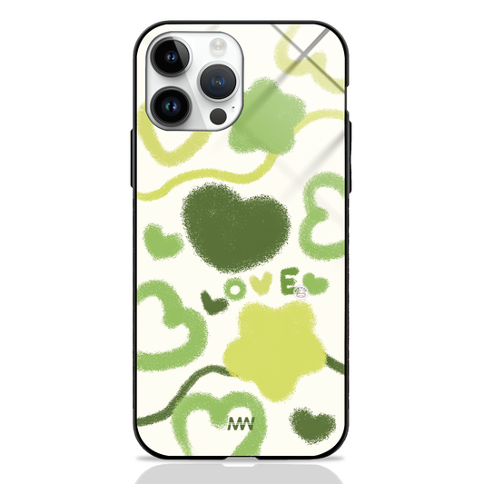 Lovely Hearts Aesthetic Premium Glass Case -  - MW Stuffs - 
