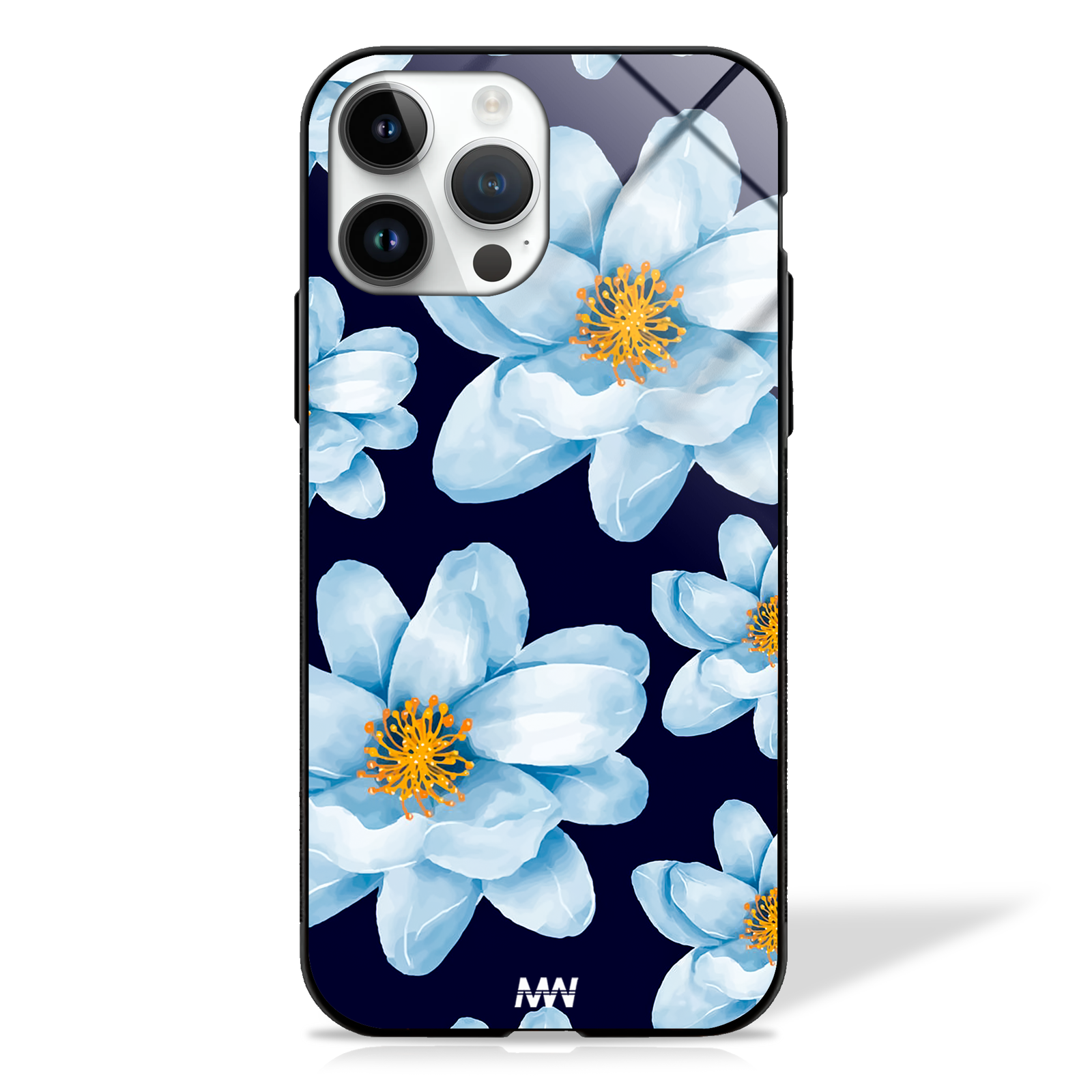Lovely Midnight Garden Floral GLASS CASE -  - MW Stuffs - 