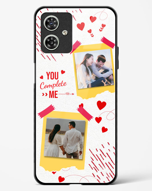Lovers Custom Photos Glass Phone Case-Moto G54 5G