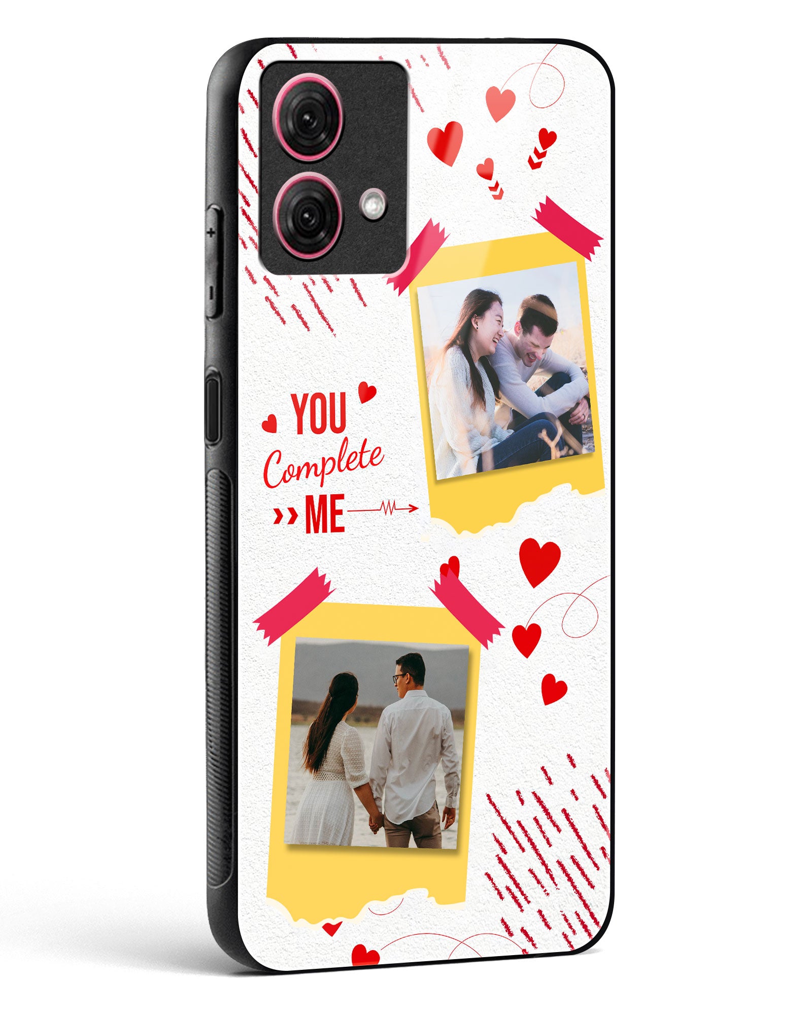 Lovers Custom Photos Glass Phone Case-Moto G84 5G