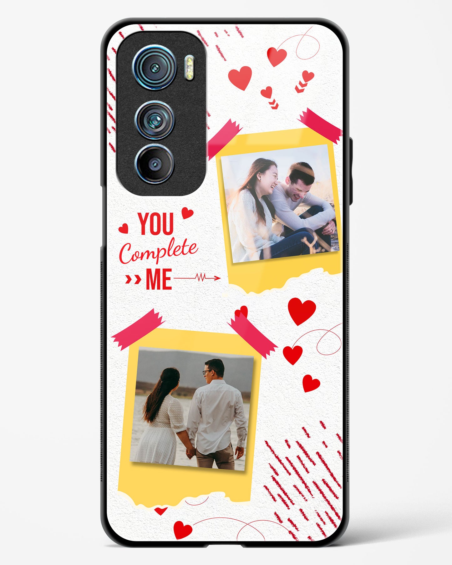 Lovers Custom Photos Glass Phone Case-Motorola Edge 30