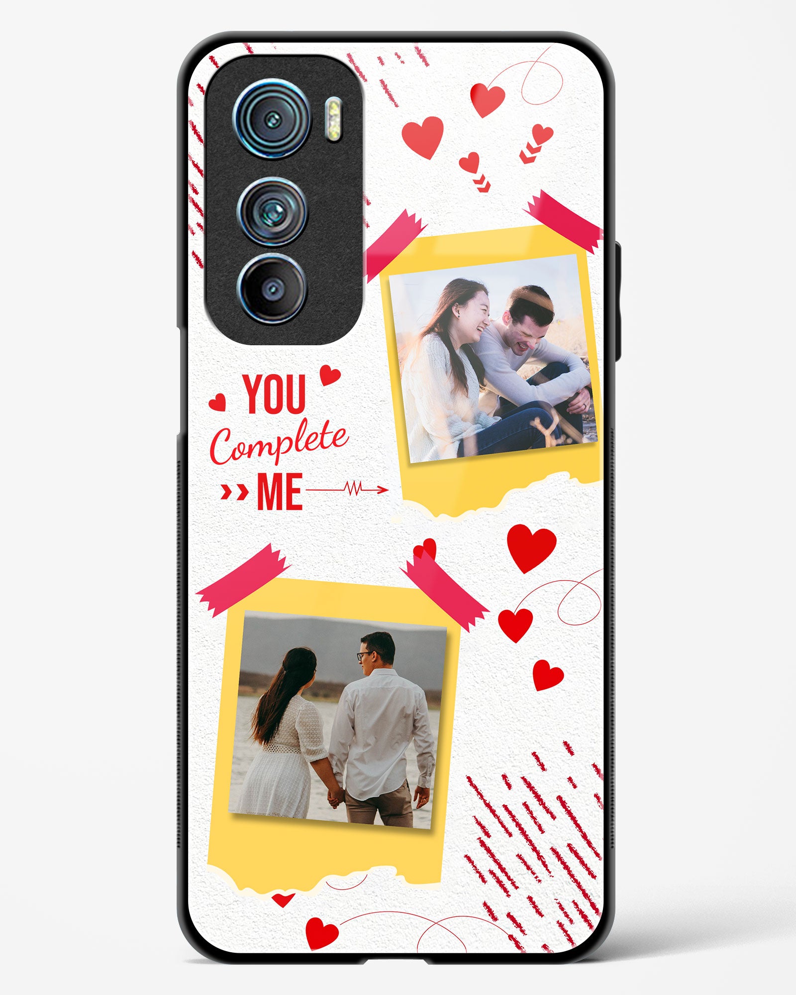 Lovers Custom Photos Glass Phone Case-Motorola Edge 30