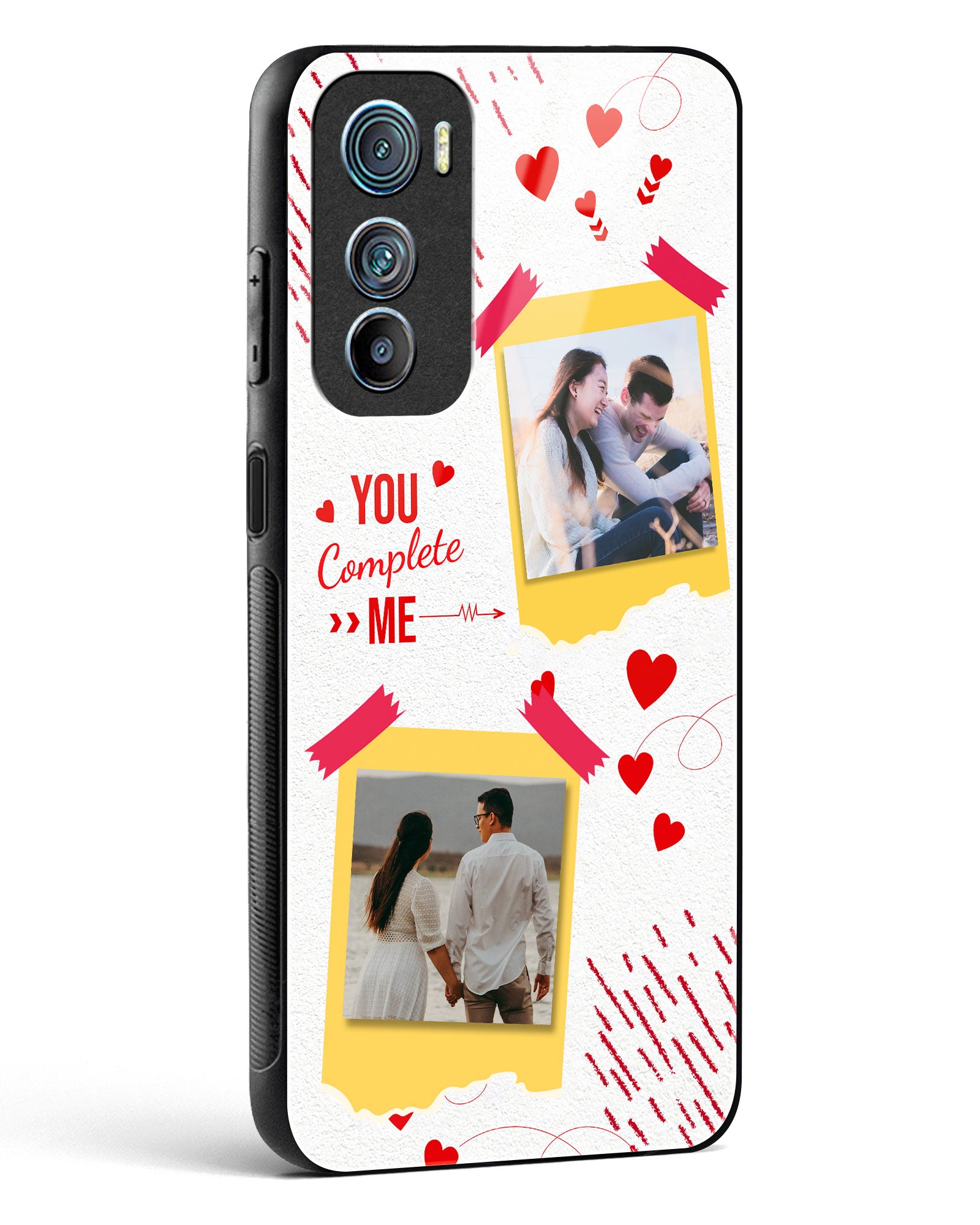 Lovers Custom Photos Glass Phone Case-Motorola Edge 30