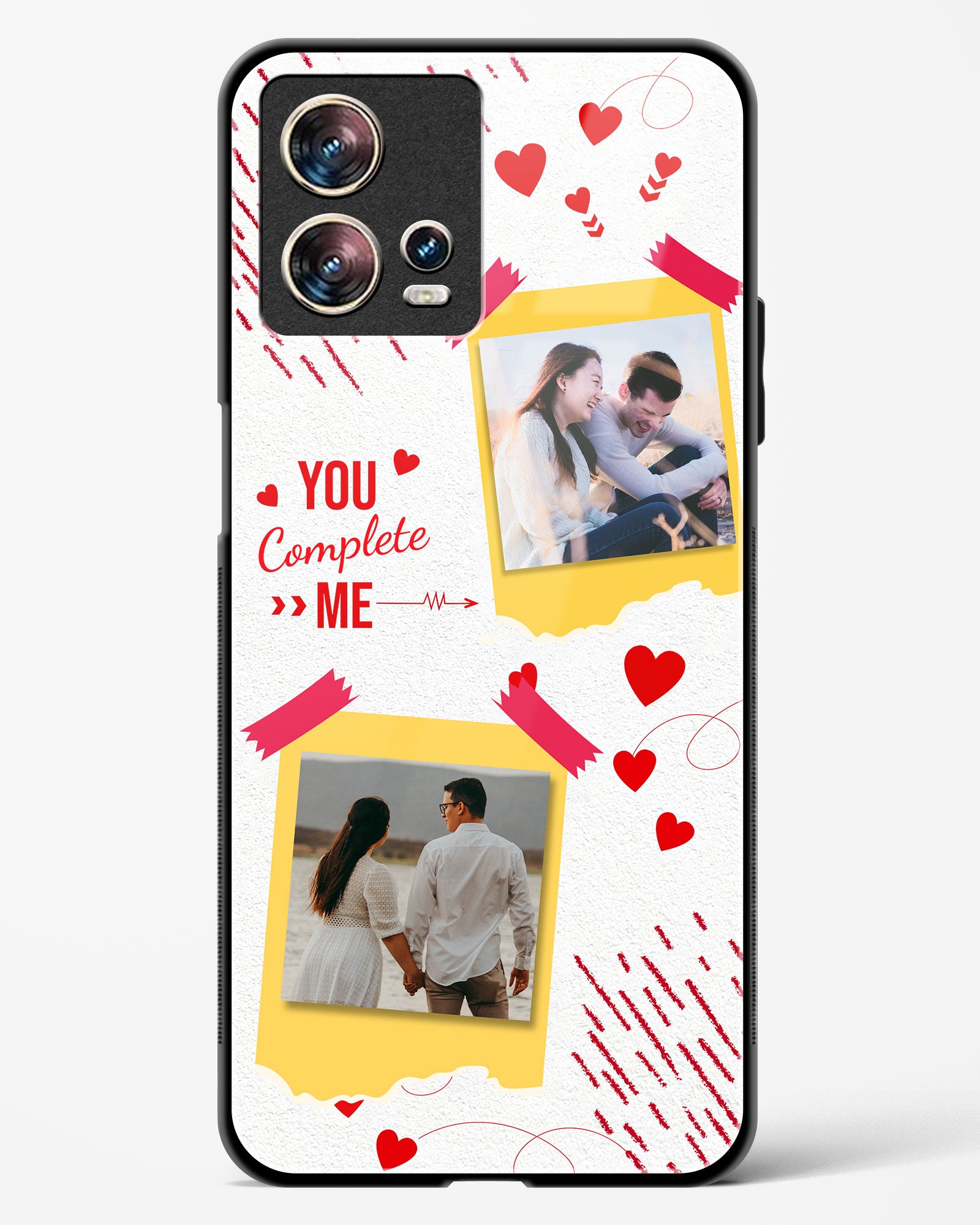 Lovers Custom Photos Glass Phone Case-Motorola Edge 30 Fusion