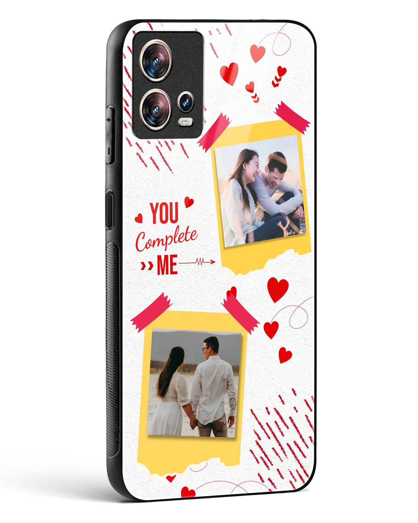 Lovers Custom Photos Glass Phone Case-Motorola Edge 30 Fusion