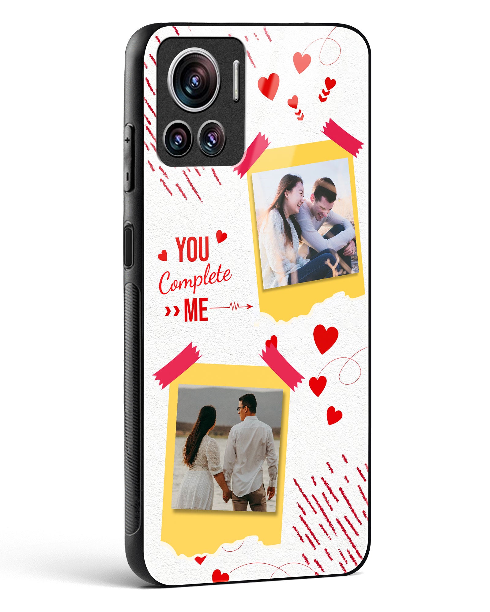 Lovers Custom Photos Glass Phone Case-Motorola Edge 30 Ultra