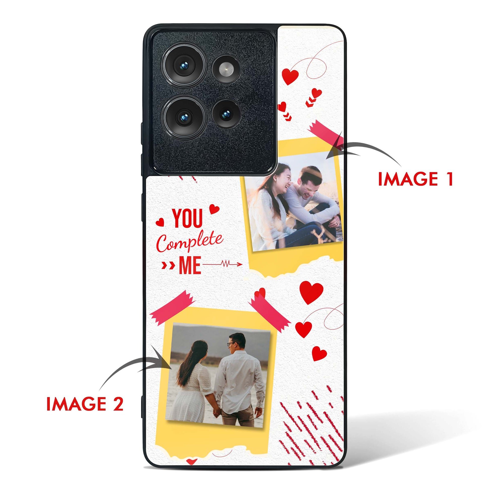 Lovers Custom Photos Glass Phone Case-Motorola Edge 50