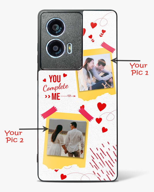 Lovers Custom Photos Glass Phone Case-Motorola Edge 50 Fusion