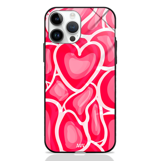 Lovey Dovey Hearty GLASS CASE -  - MW Stuffs - 