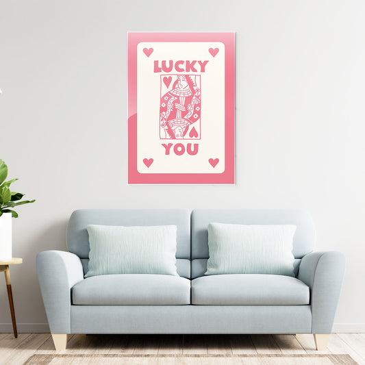 Lucky You Card Metal-Poster