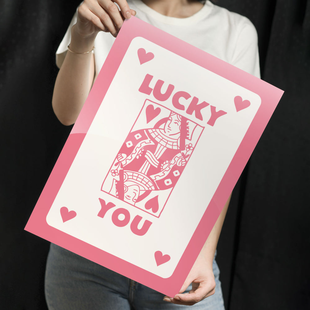 Lucky You Card Metal-Poster