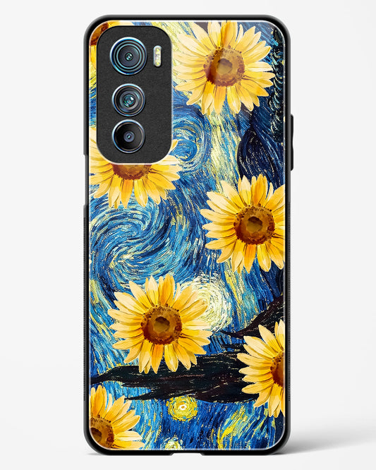 Luminous Sunflower Art Glass Phone Case-Motorola Edge 30