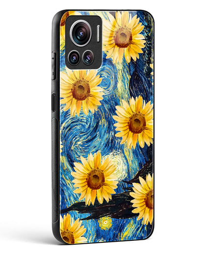 Luminous Sunflower Art Glass Phone Case-Motorola Edge 30 Ultra