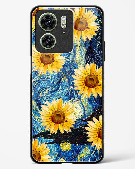 Luminous Sunflower Art Glass Phone Case-Motorola Edge 40