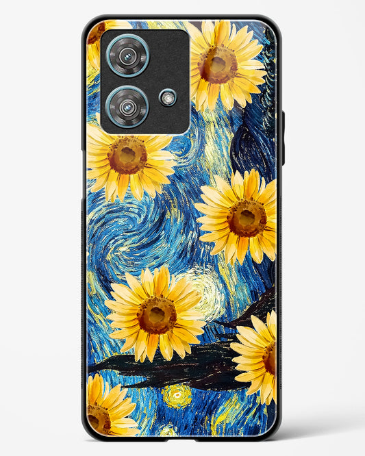 Luminous Sunflower Art Glass Phone Case-Motorola Edge 40 Neo