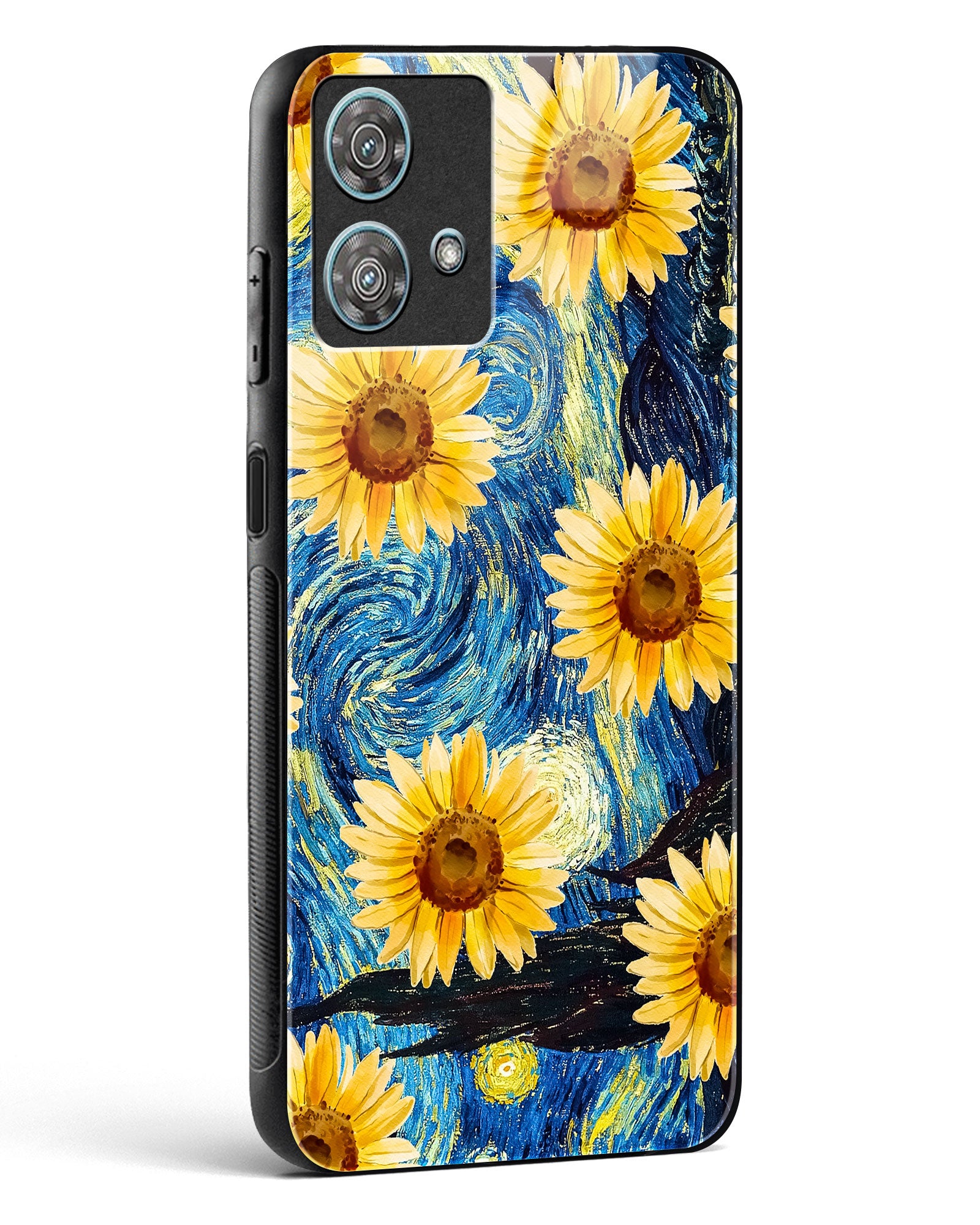Luminous Sunflower Art Glass Phone Case-Motorola Edge 40 Neo