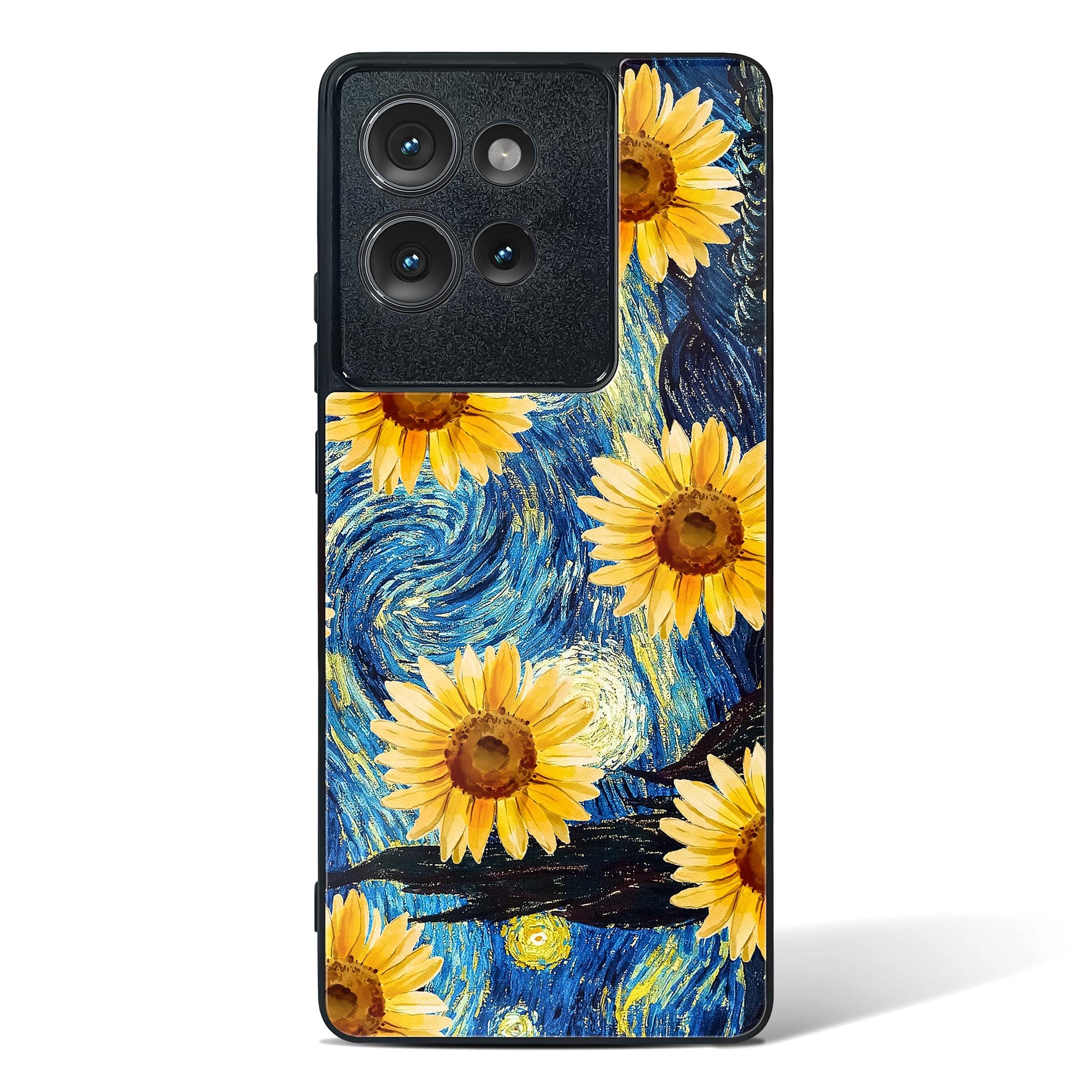 Luminous Sunflower Art Glass Phone Case-Motorola Edge 50