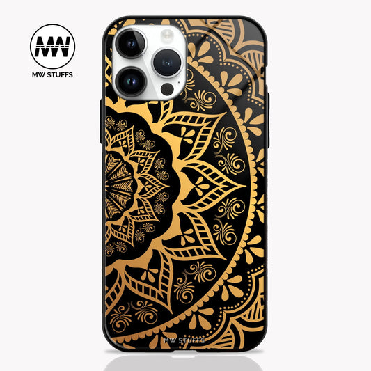 Luxury Labyrinth Mandala Pattern Printed GLASS CASE -  - MW Stuffs - 