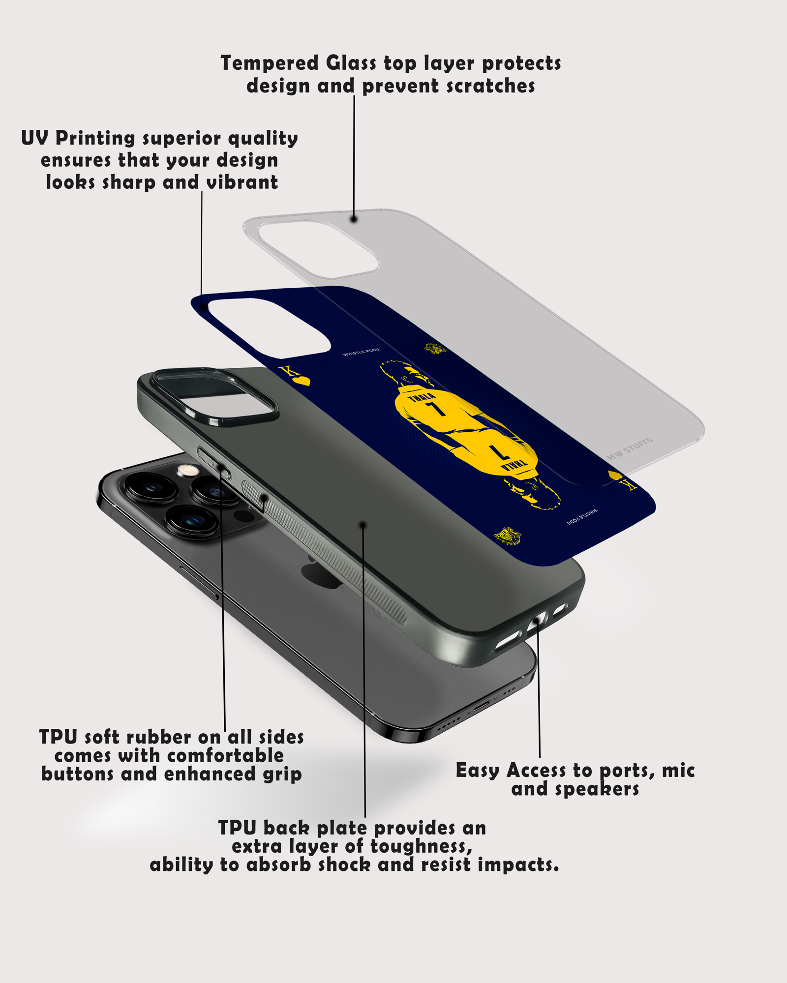 MSD Poker Card Art Glass Case -  - MW Stuffs - 