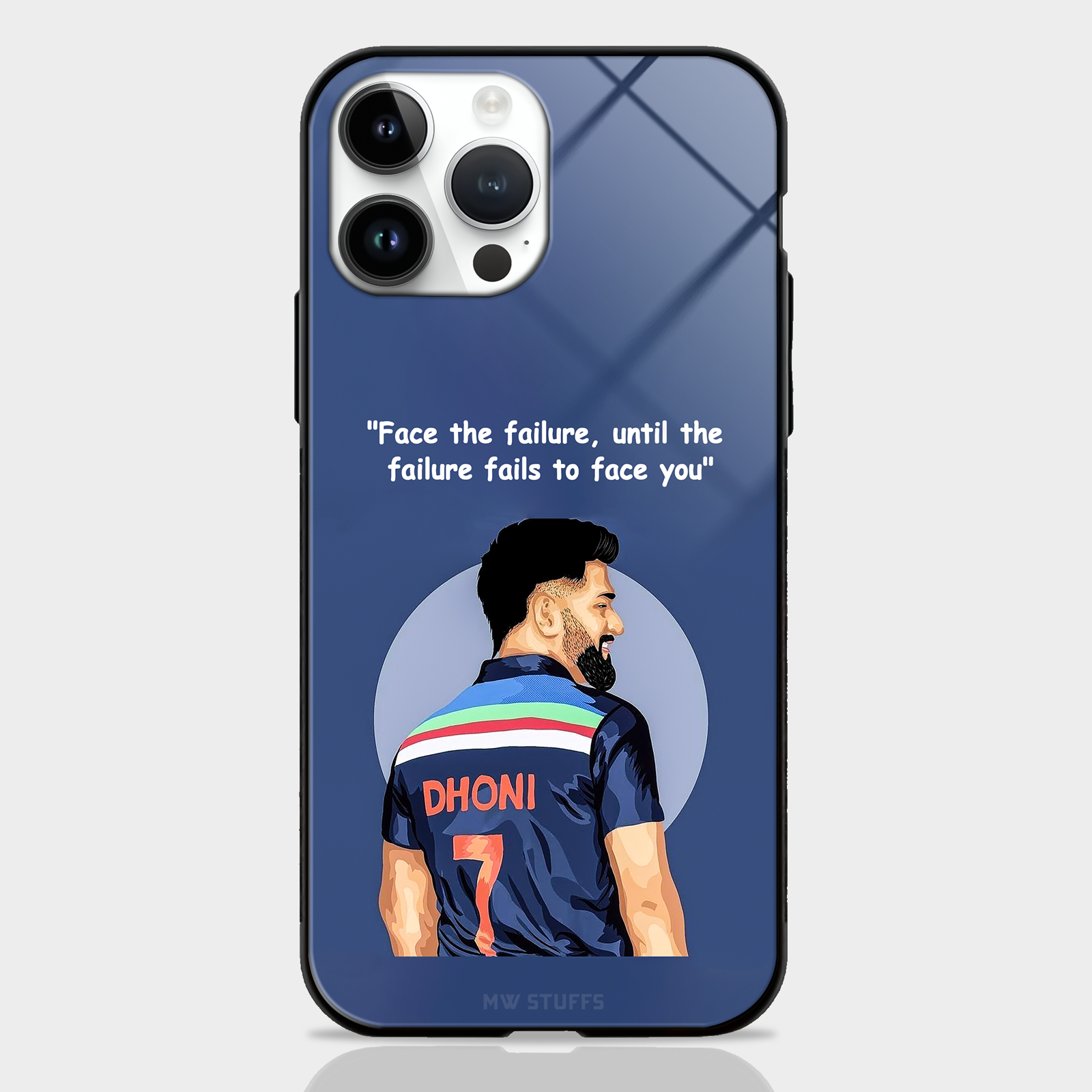 MS Dhoni Quote Glass Case -  - MW Stuffs - 
