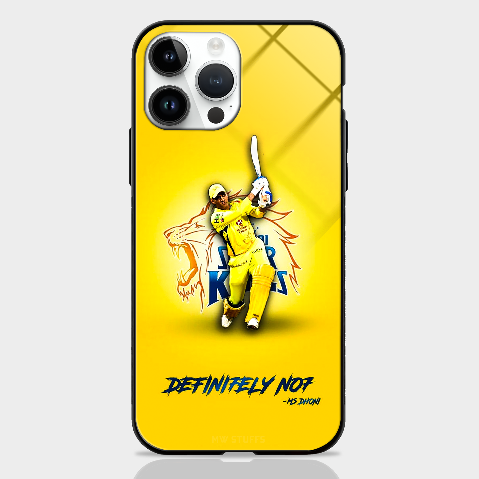 MS Dhoni Quote Glass Case -  - MW Stuffs - 