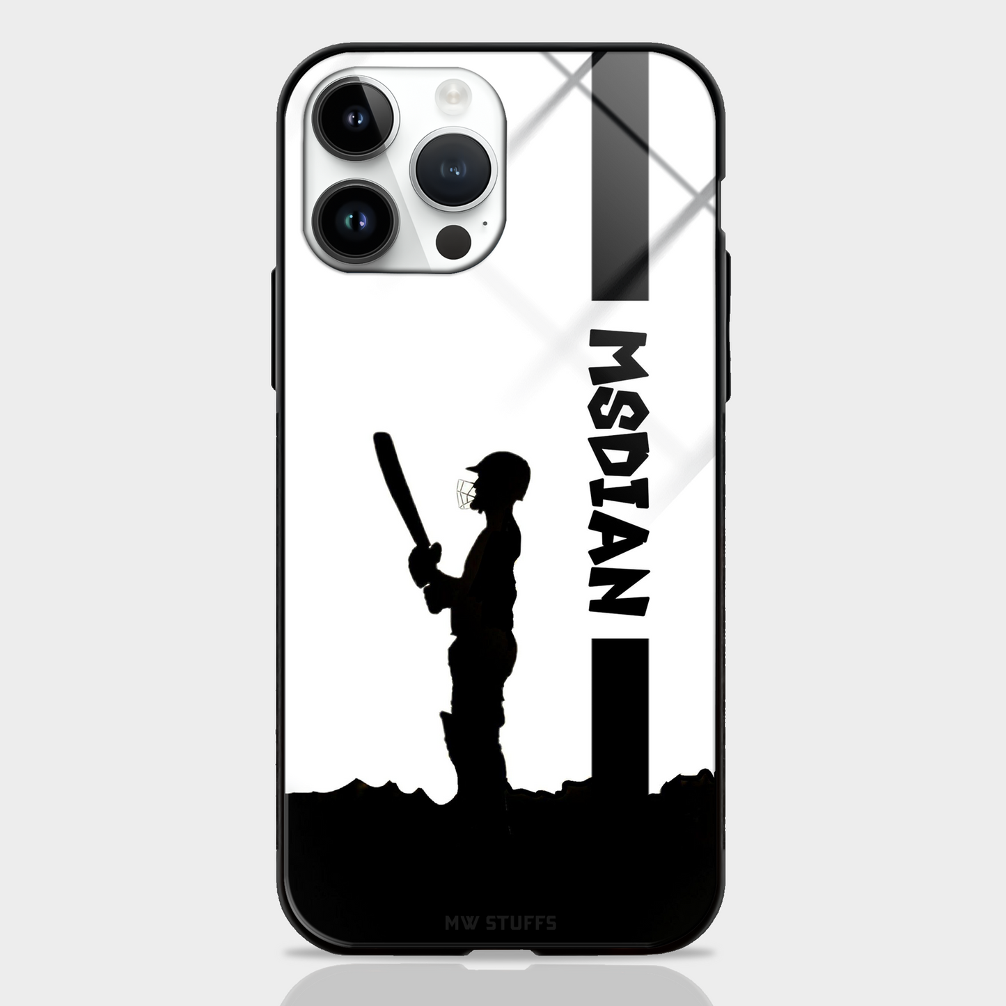 MS Dhoni Shadow Art Glass Case -  - MW Stuffs - 