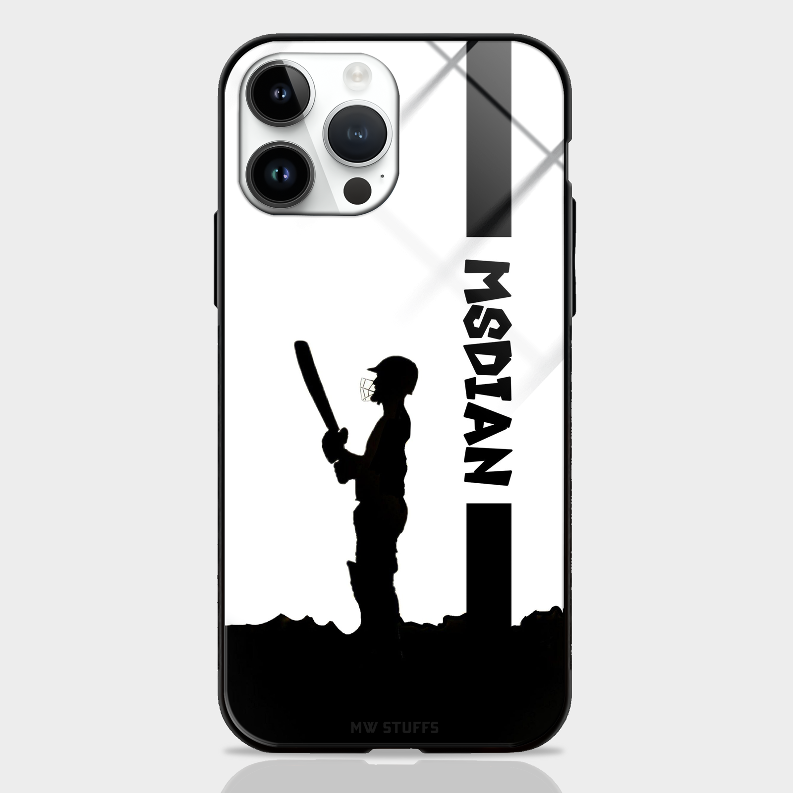 MS Dhoni Shadow Art Glass Case -  - MW Stuffs - 