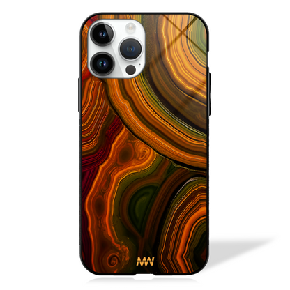 Terra Swirl Marble Design Glass Case