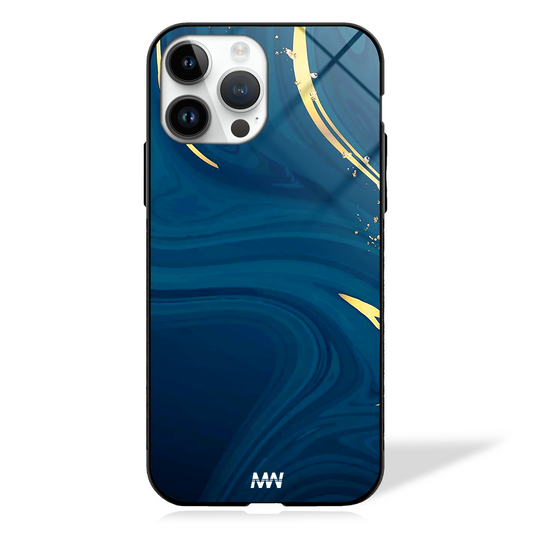 Blue Alchemy Marble Design Glass Case