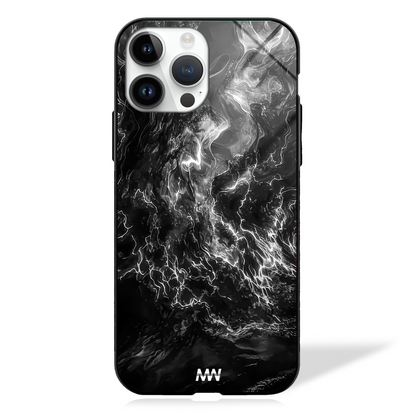 Electric Elegance Marble Design Glass Case