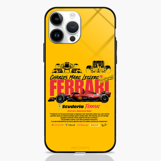 Curve Mastery Leclerc x Ferrari Glass Case