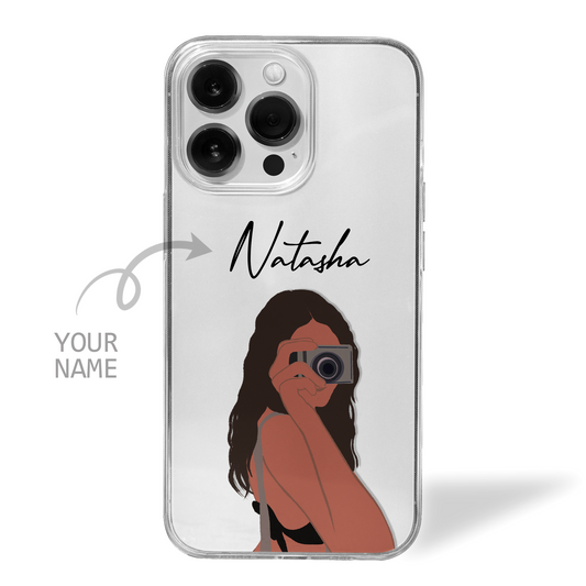 Through Her Eyes Custom Name Clear Silicone Case