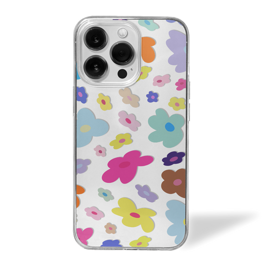 Floral Confetti Clear Silicone Case