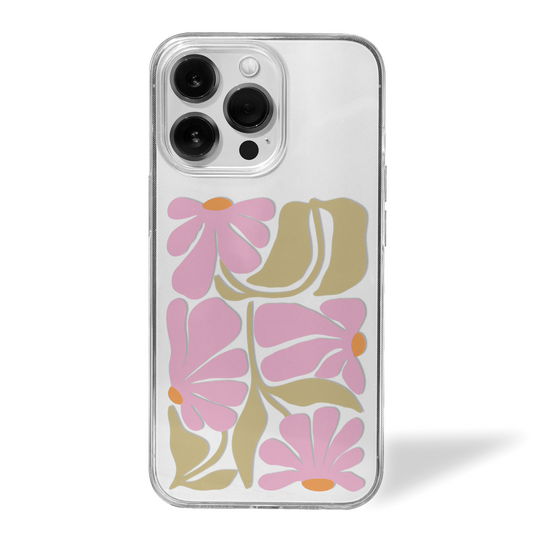 Blush Petalscape Clear Silicone Case